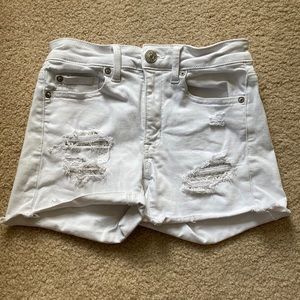 American Eagle white jean shorts. US size 2